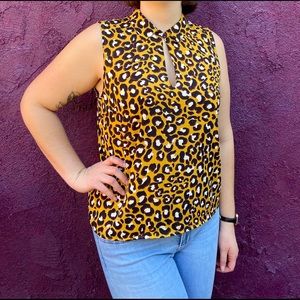 Leopard Print Sleeveless Top